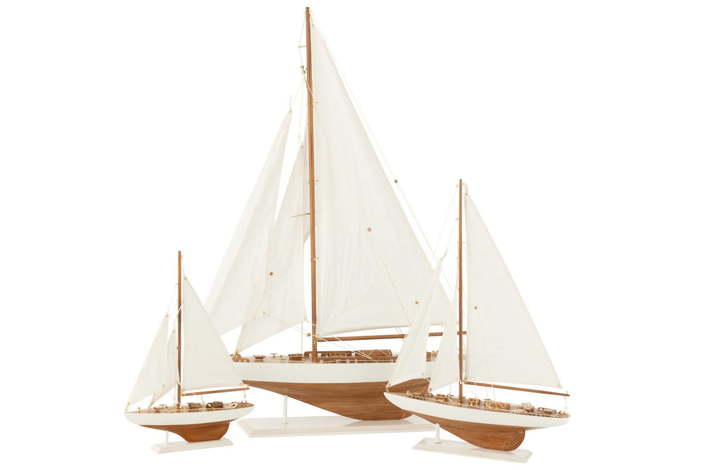 J-Line Seilbåt Tre Hvit Stor H:94cm