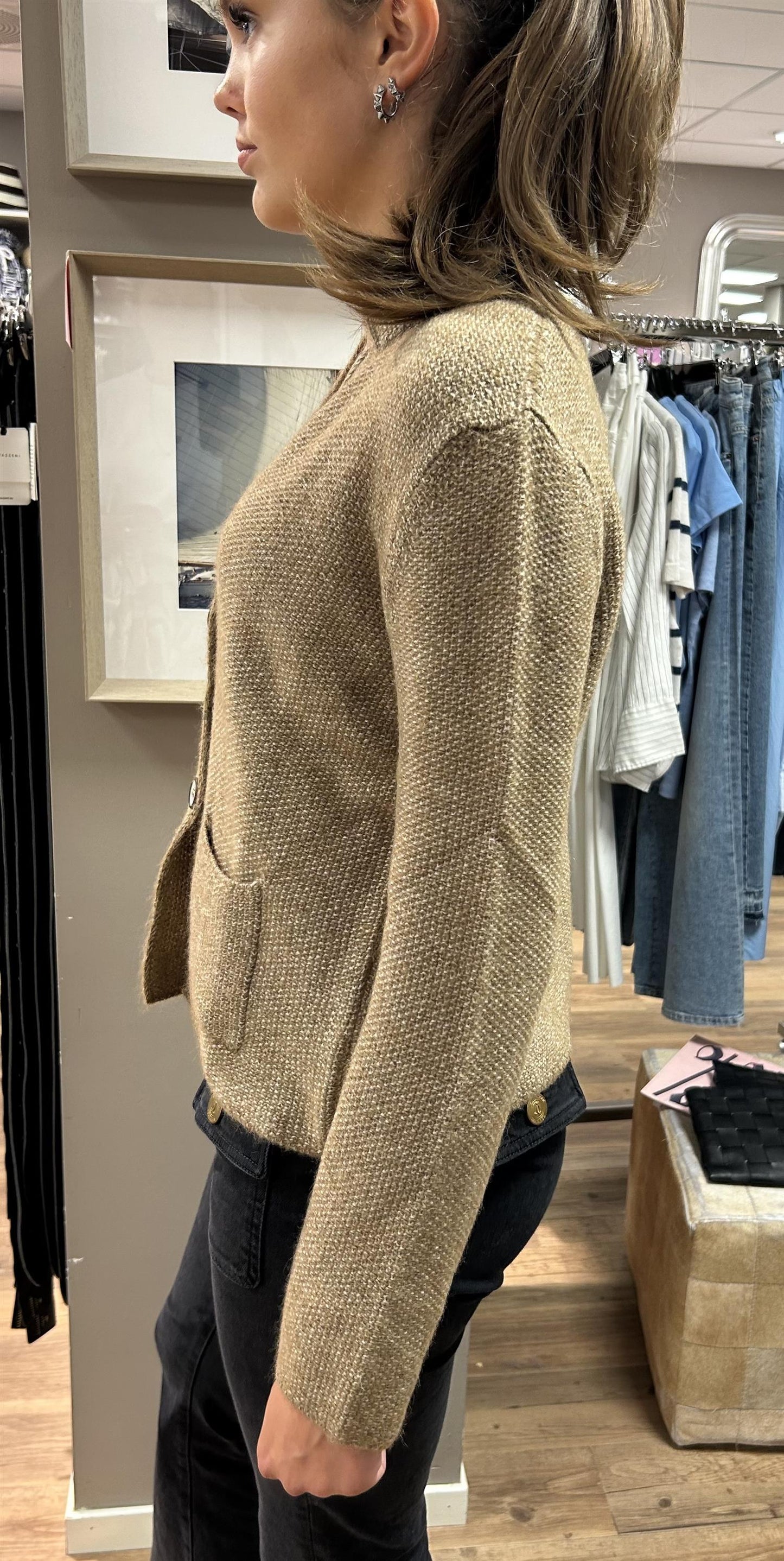 Gran Sasso Chicco strikke jakke Beige - ZhosLaila