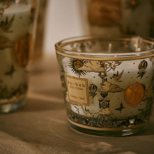 Baobab Tomorrowland Gold duftlys H:10cm - ZhosLaila