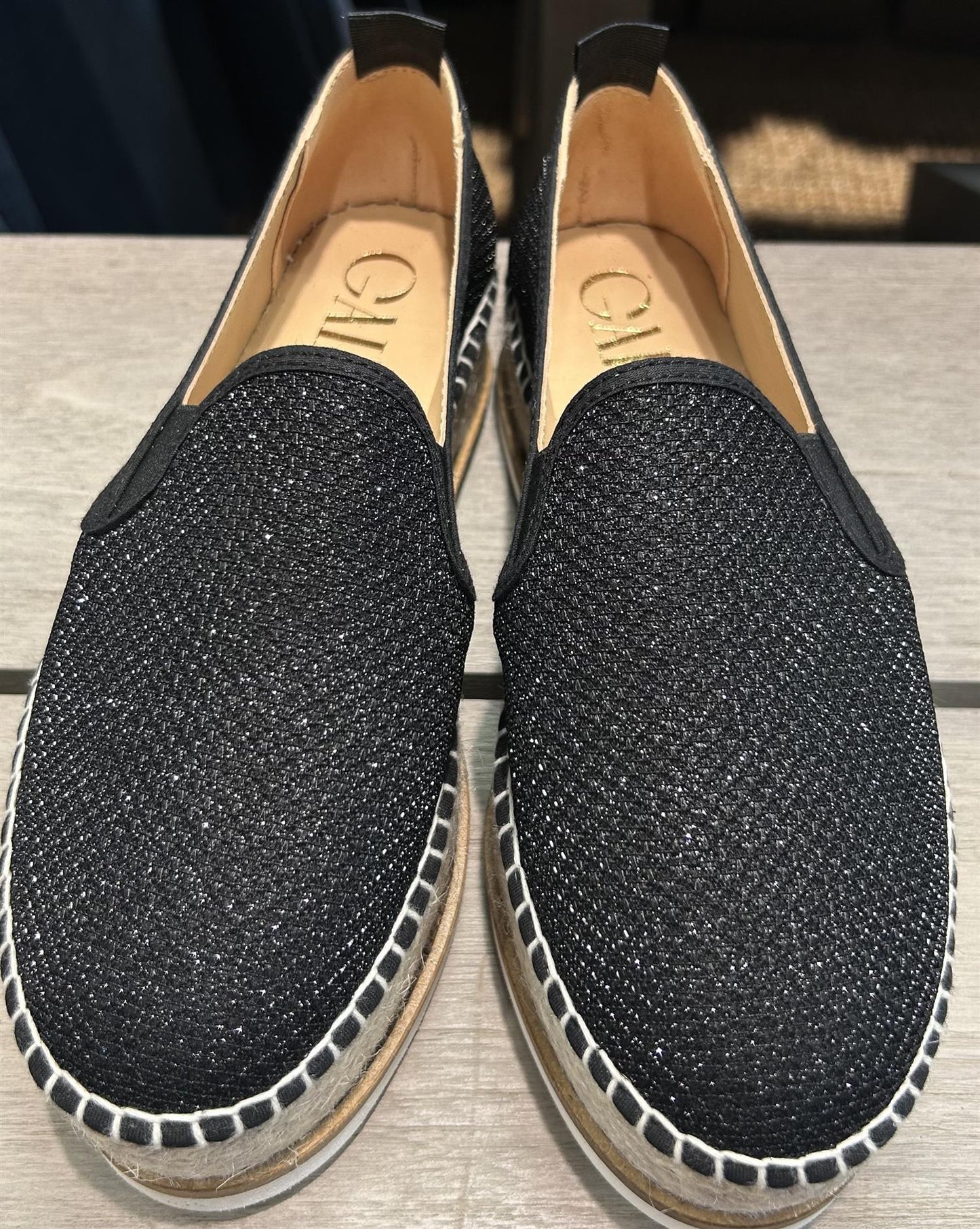 Gaimo Glimmer Espadrillos Sort - ZhosLaila