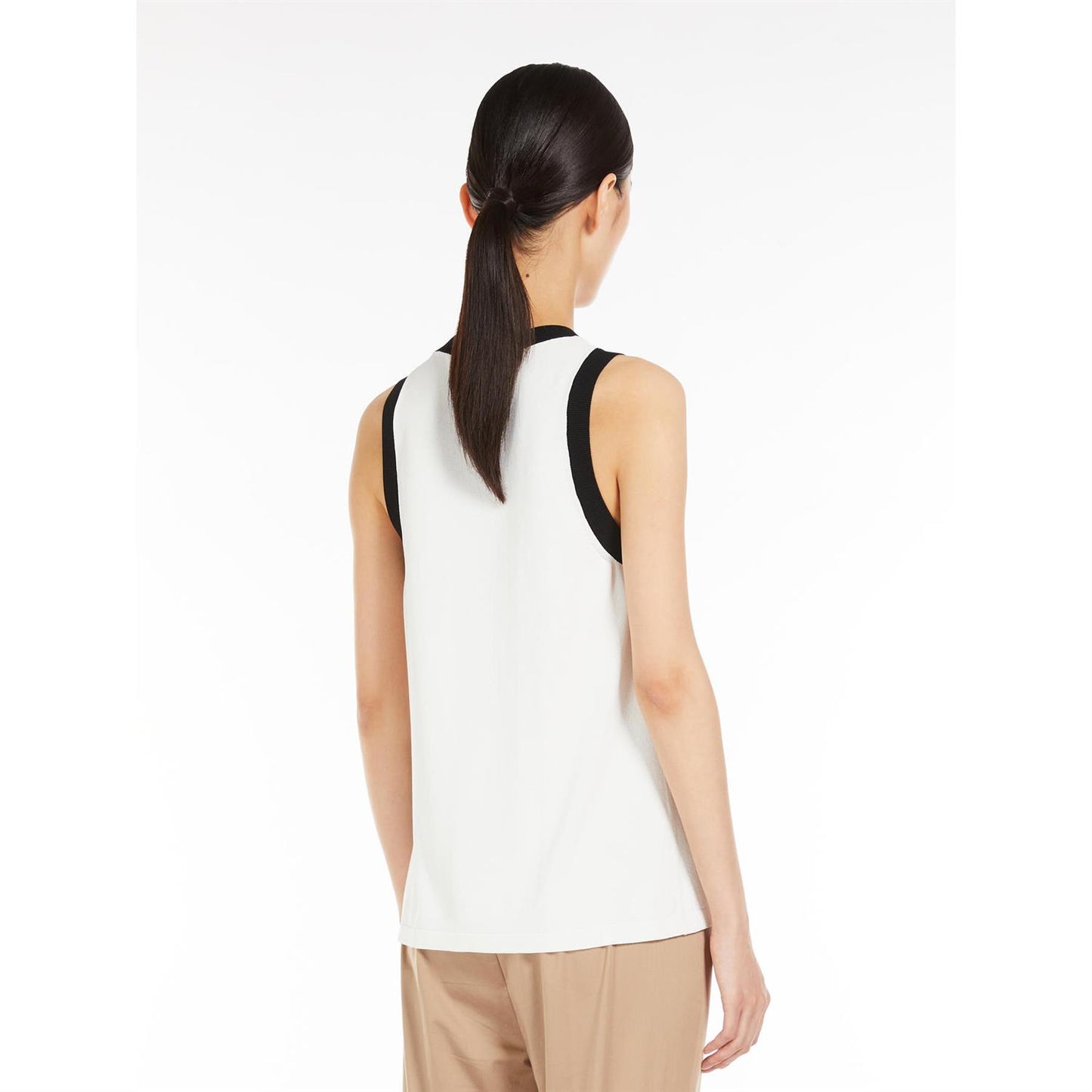 S Max Mara Slalom Viskose crepe topp Ecru - ZhosLaila
