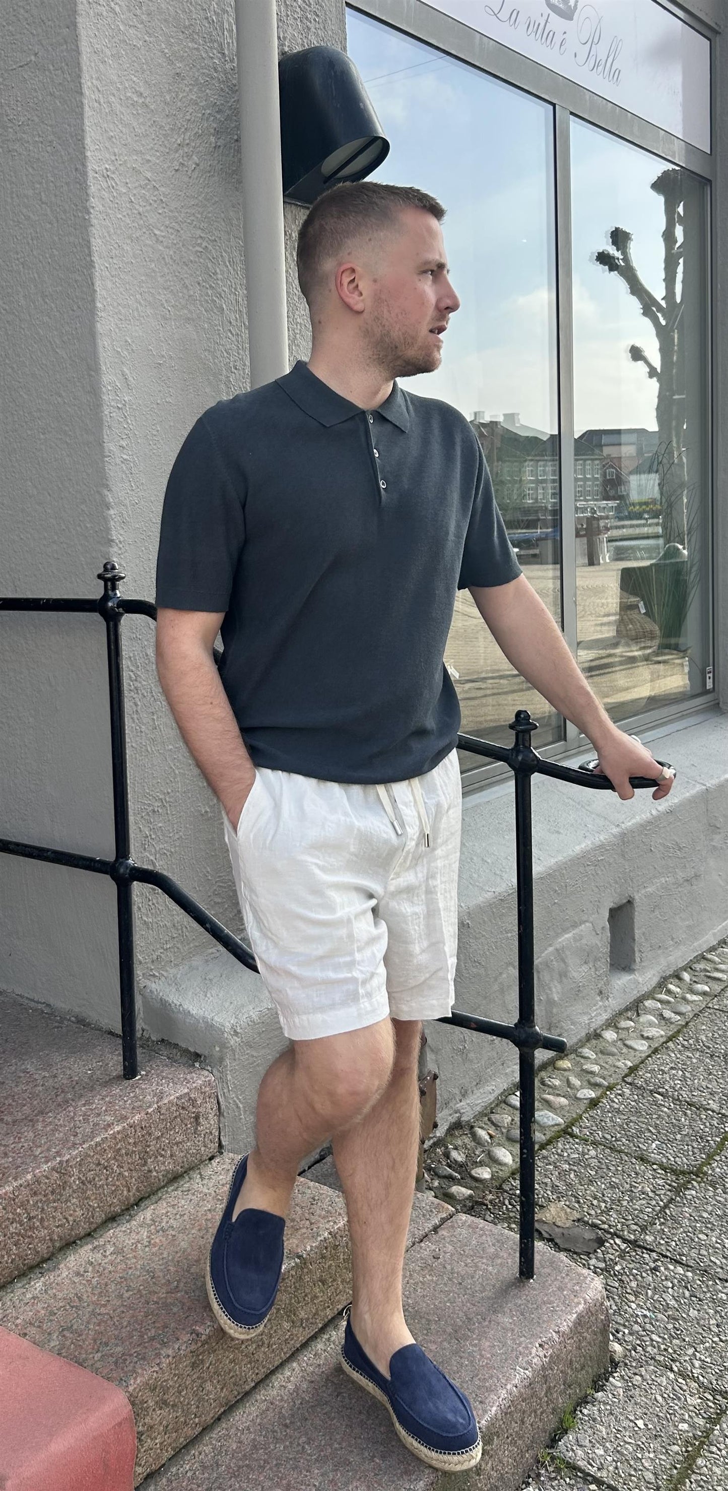 Altea herre Shorts lin Hvit - ZhosLaila