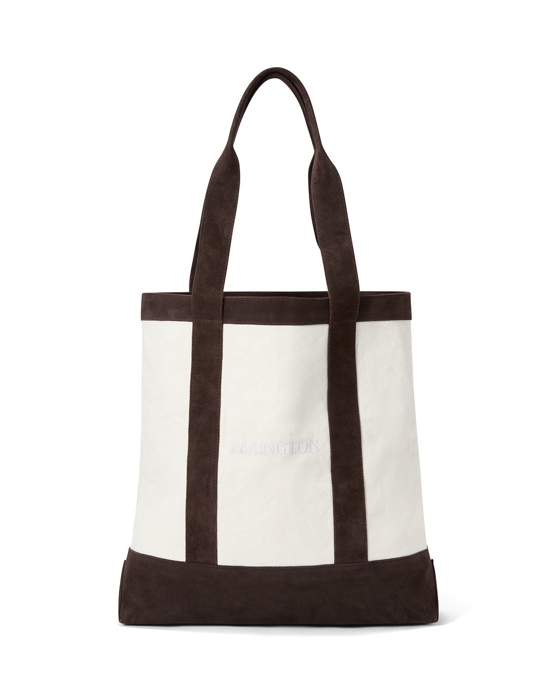 Contrast Suede Canvas Shopper