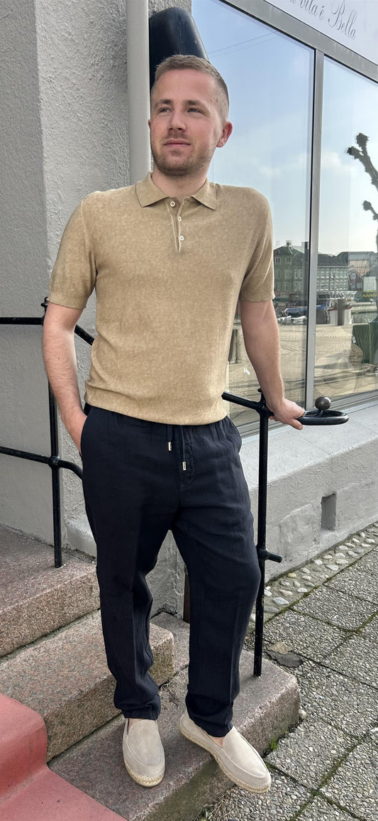 Altea herre Kortermet bomullspolo Camel - ZhosLaila