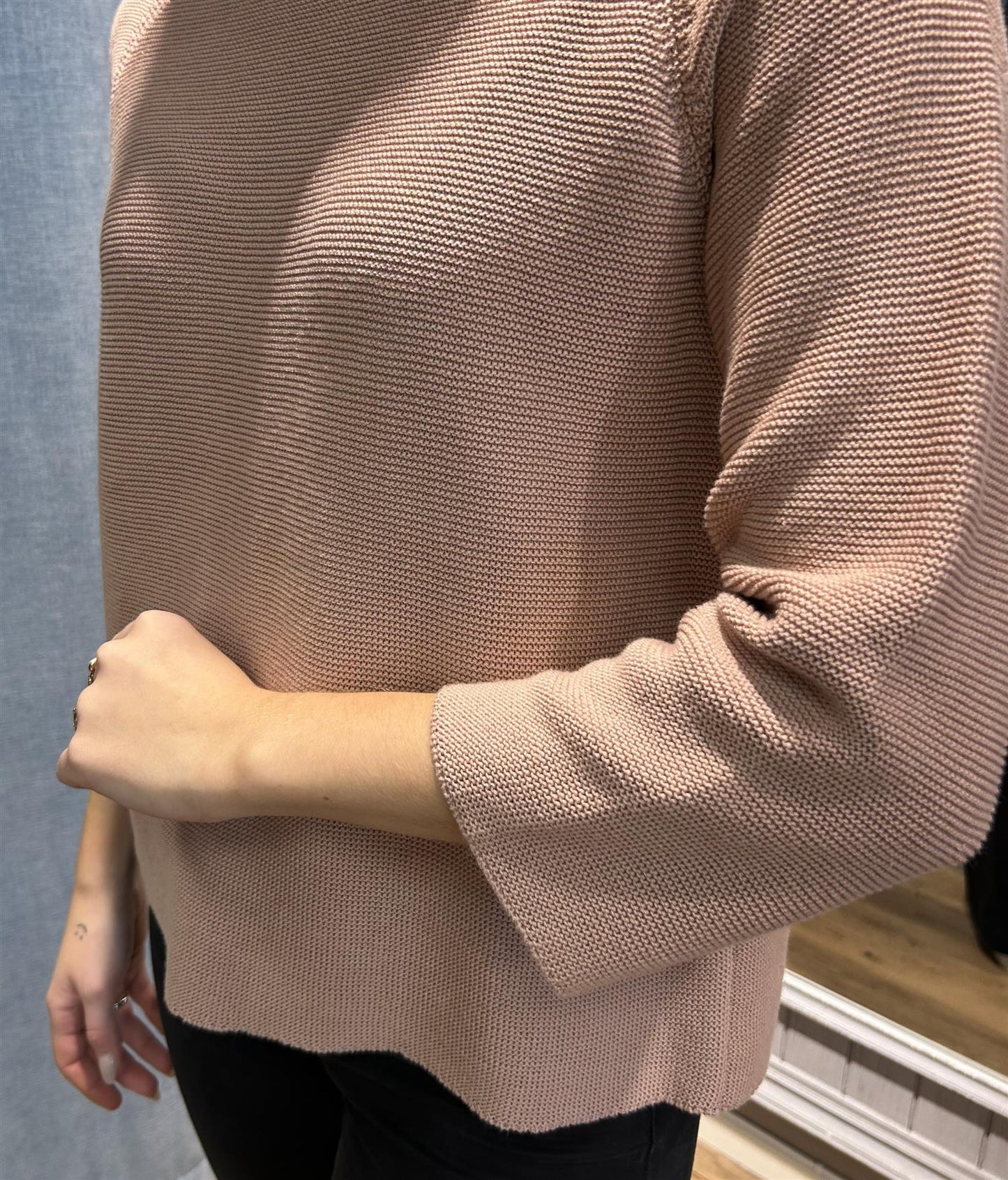 Max Mara Addotto genser i bomullsgarn Pudder Rosa