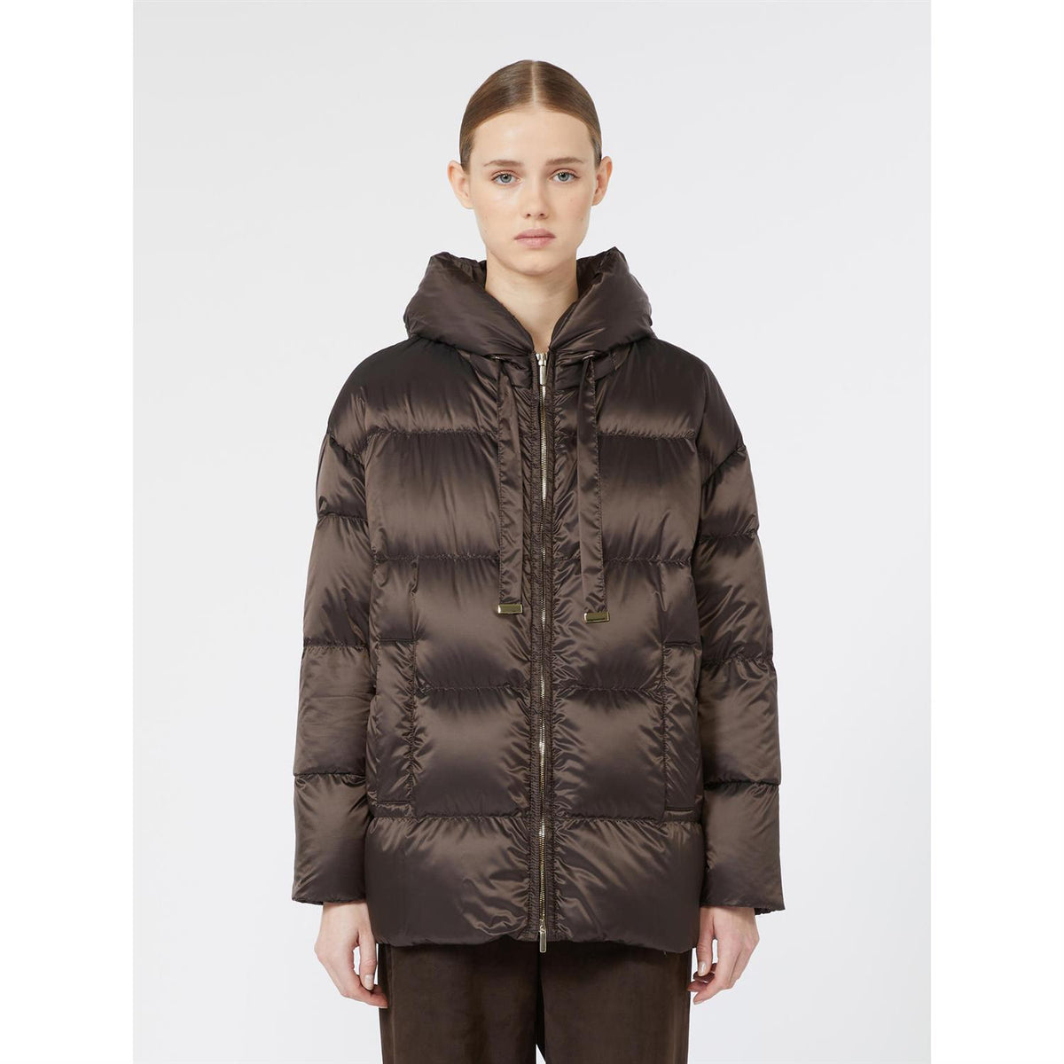 Max Mara Nerine pufferjakke Kobberbrun