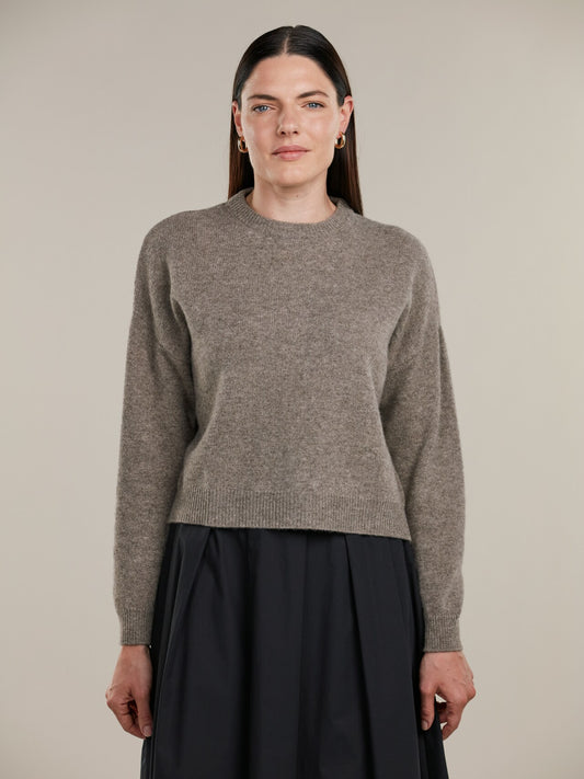 Stenstrøms Katrin strikkegenser Lysebrun - ZhosLaila