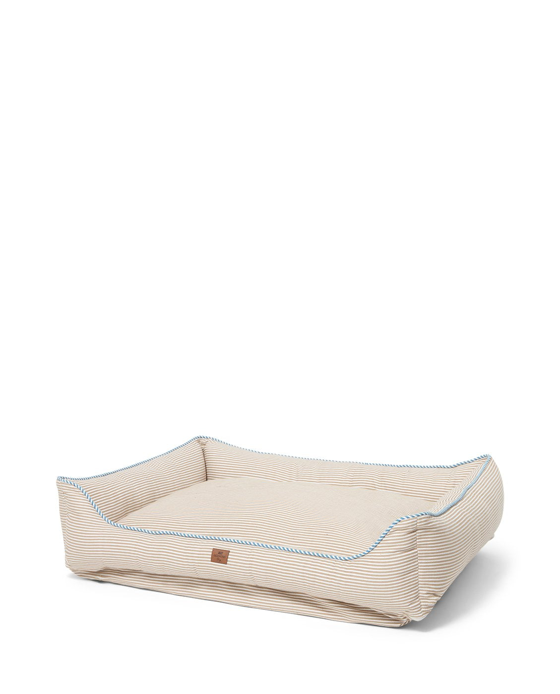 Lexington Home Hundeseng i stripet økologisk bomull Beige/hvit Large