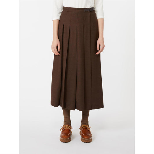 Max Mara Weekend Fastuso Ullomslagskjørt Sjokoladebrunt - ZhosLaila