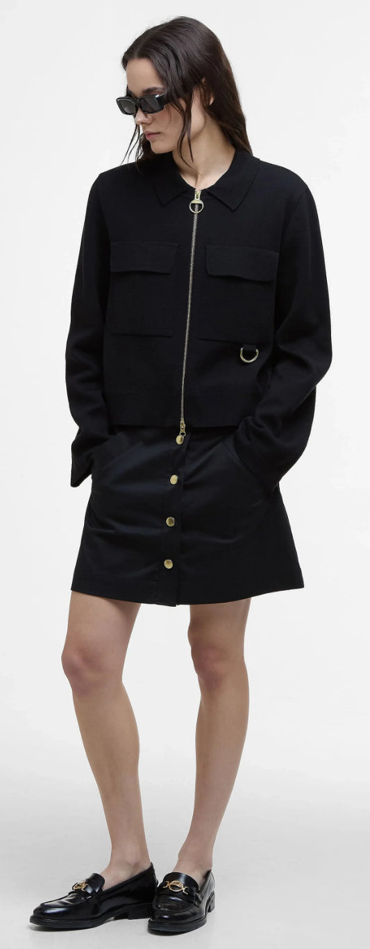 Barbour Alma strikket jakke Sort - ZhosLaila