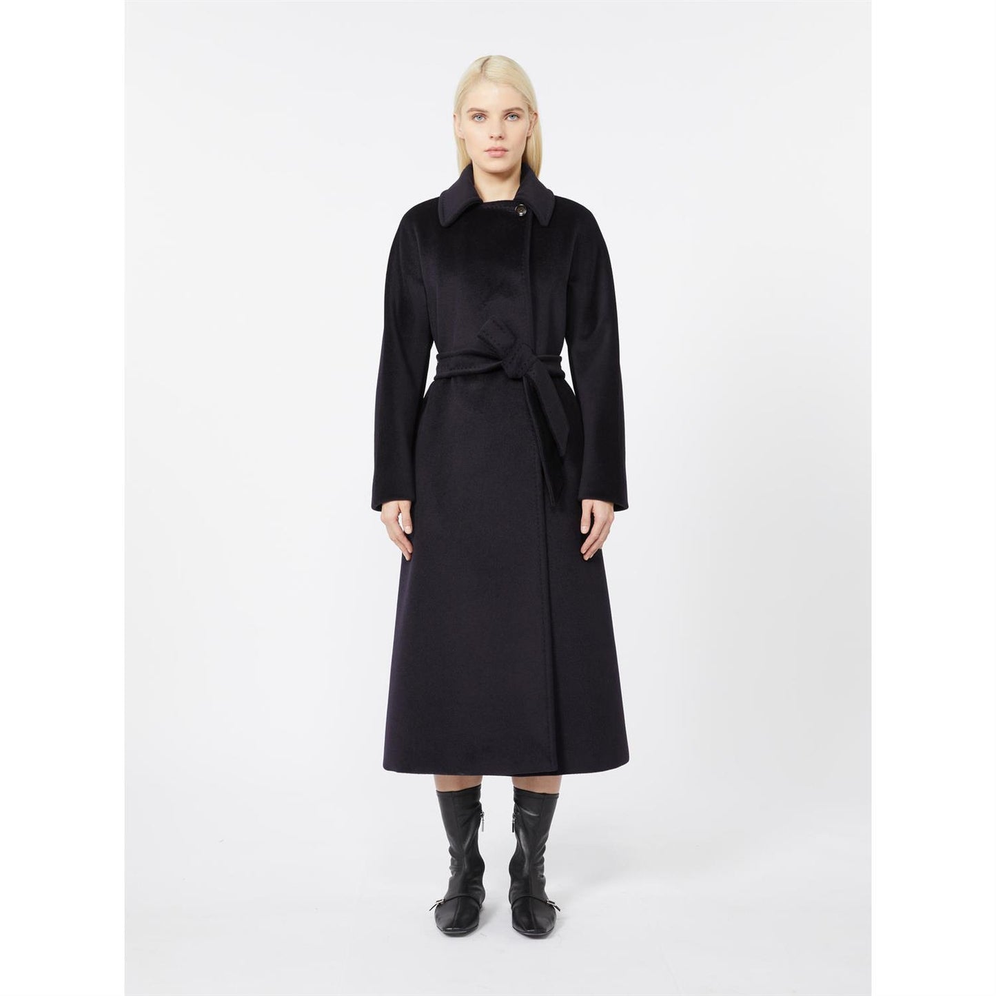 Max Mara Tenzone lang kåpe Navy