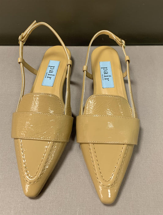 A pair Pointed Sling Back sko Beige - ZhosLaila