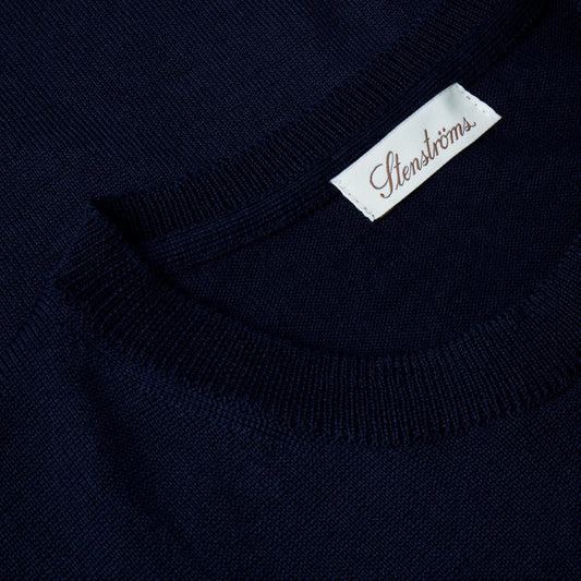 Signe Navy Merino Crew Neck - ZhosLaila