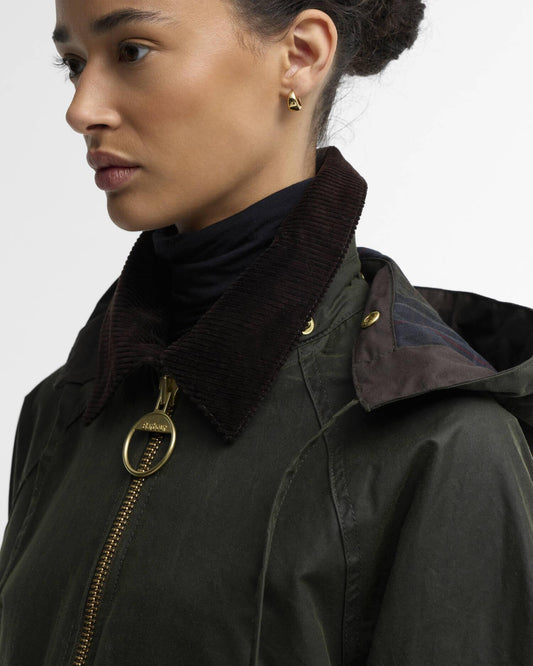 Barbour Carville vokset jakke Oliven