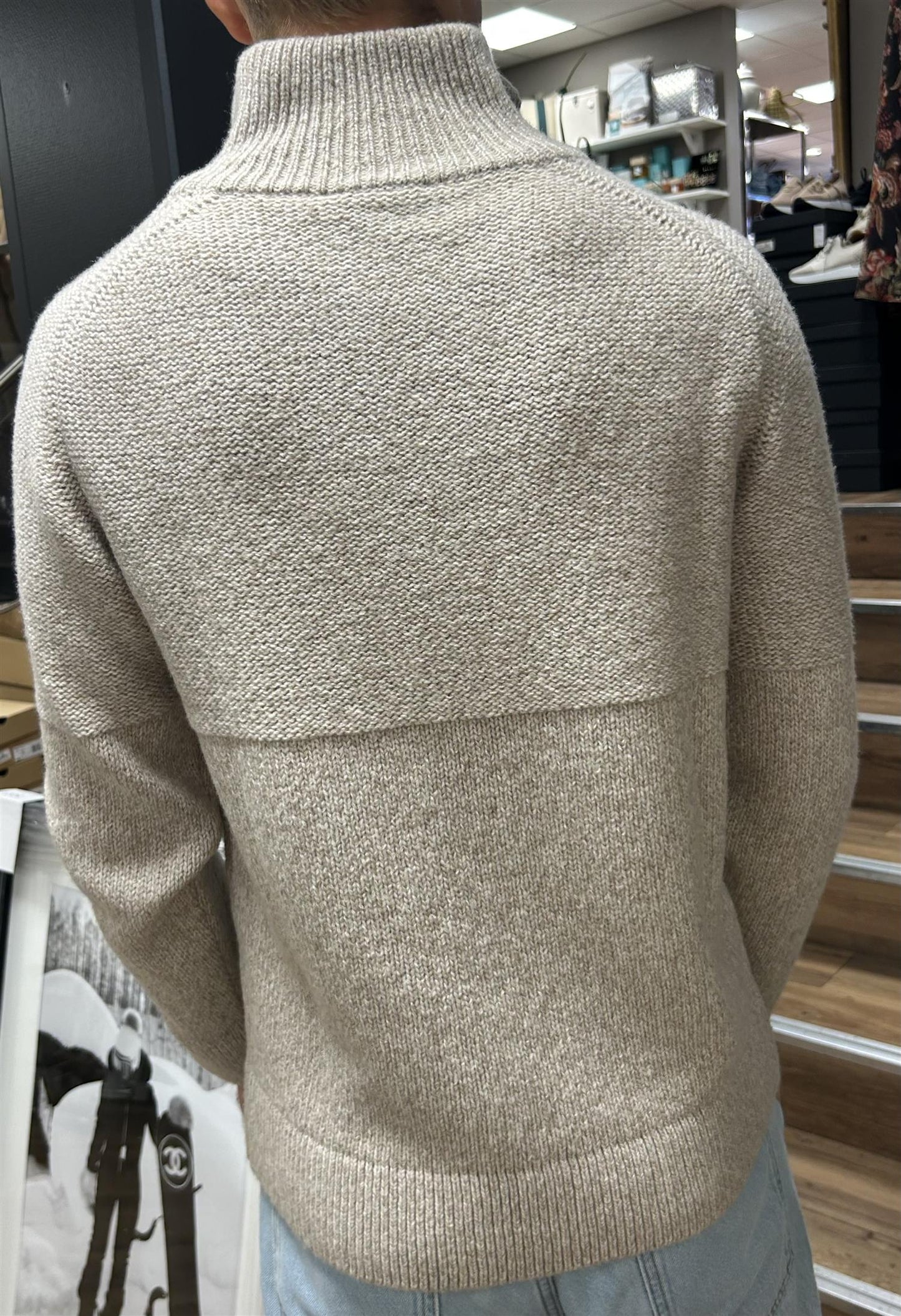 Altea William Herregenser høy hals Lys Beige