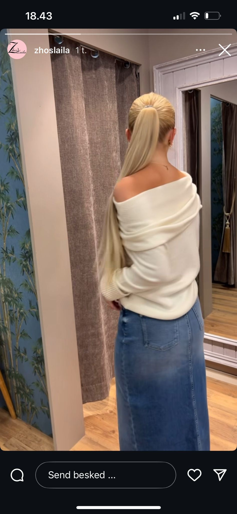 Gran Sasso genser med vid hals Off-White - ZhosLaila