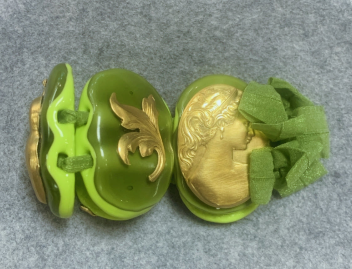 Armbånd med 5 stener ovale mørke grønn - ZhosLaila