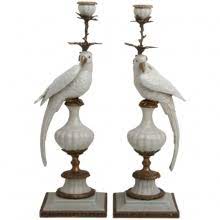 G&C Lysestaker Papegøyer Hvite sett - ZhosLaila