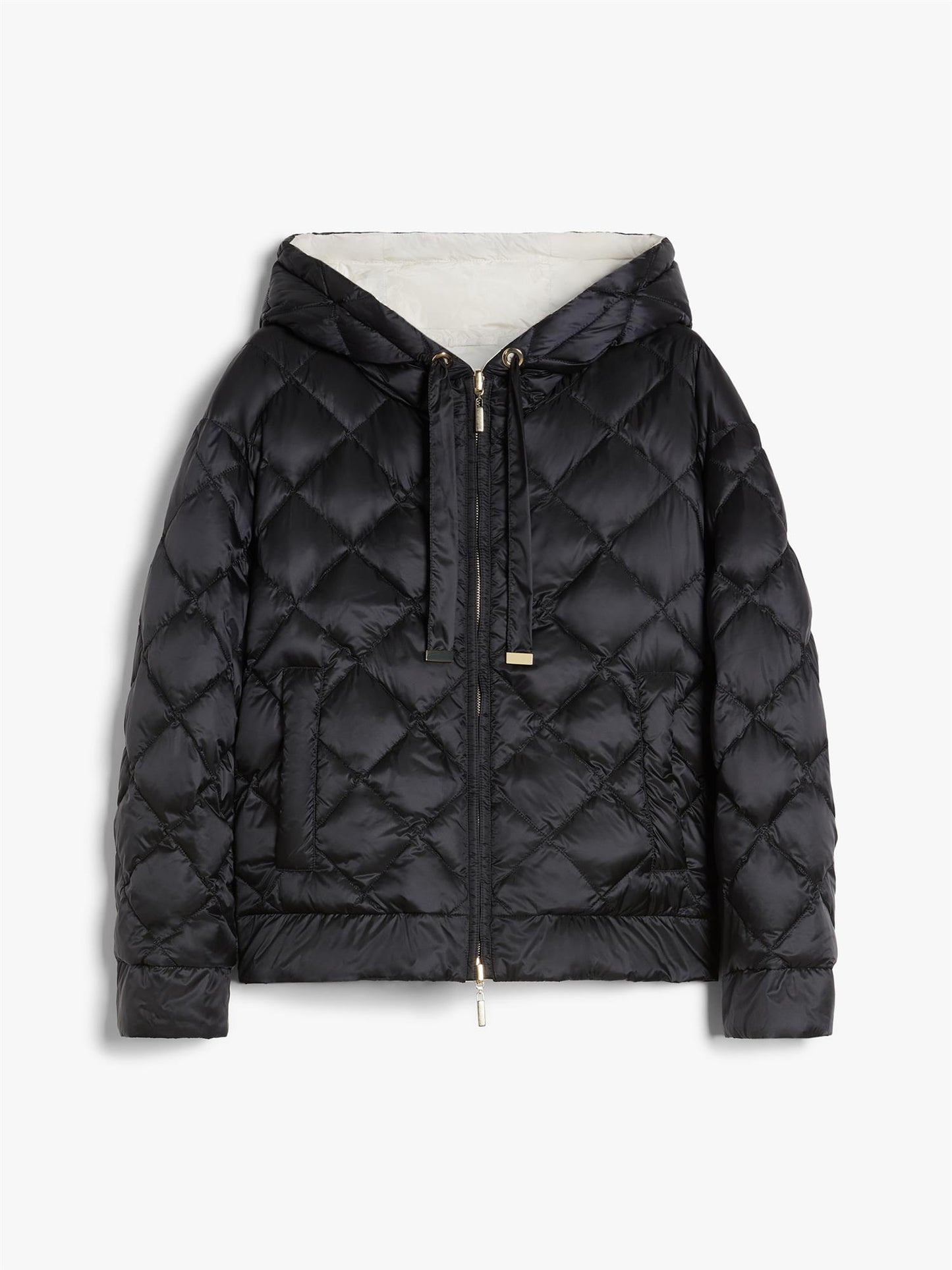 Max Mara Disoft vendbar dunjakke i vannavvisende canvas Sort - ZhosLaila