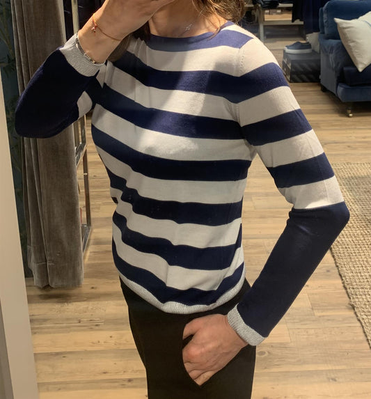 Gran Sasso lammeulls genser Båthals Striper - ZhosLaila