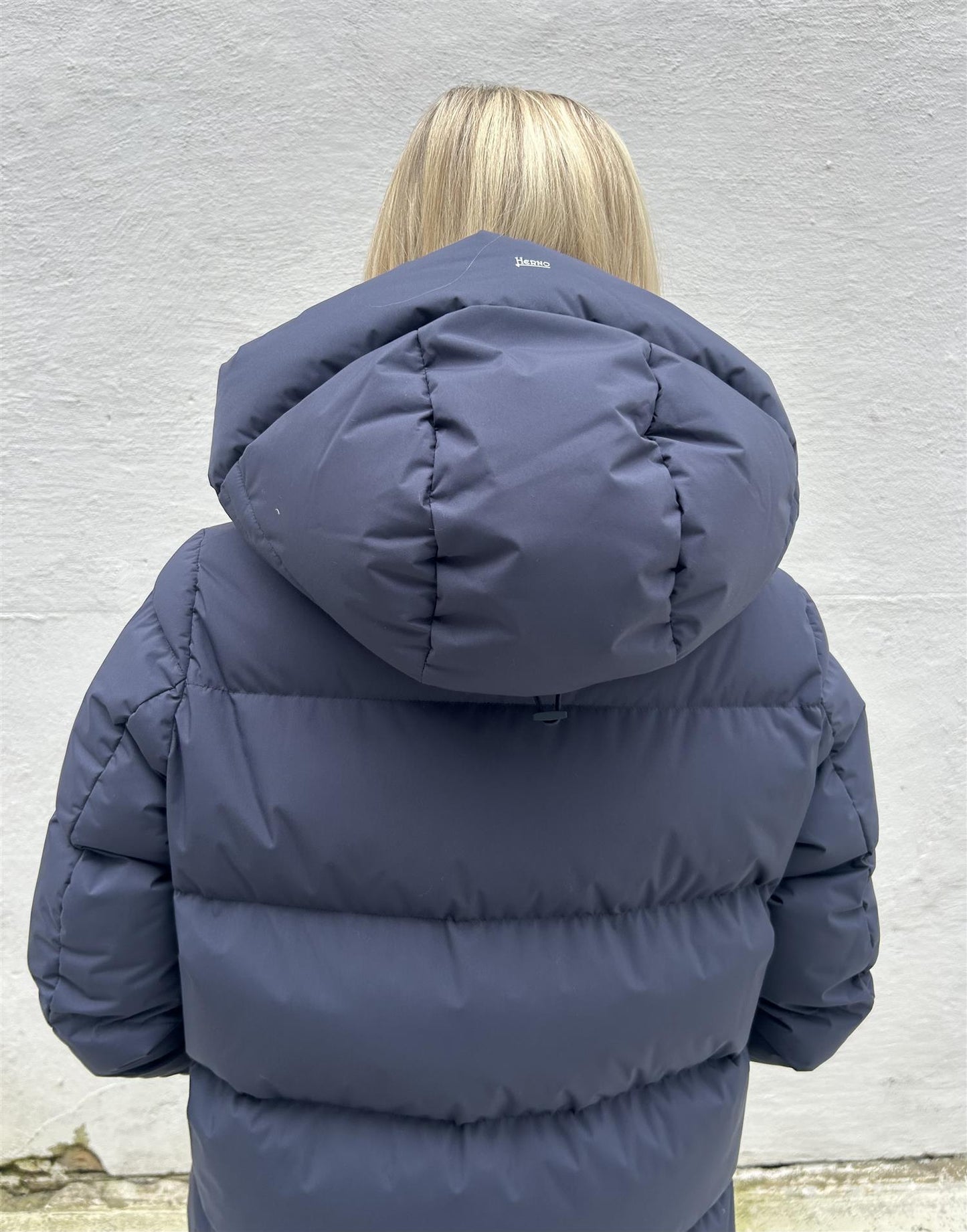 Herno Woven coat Mørkeblå