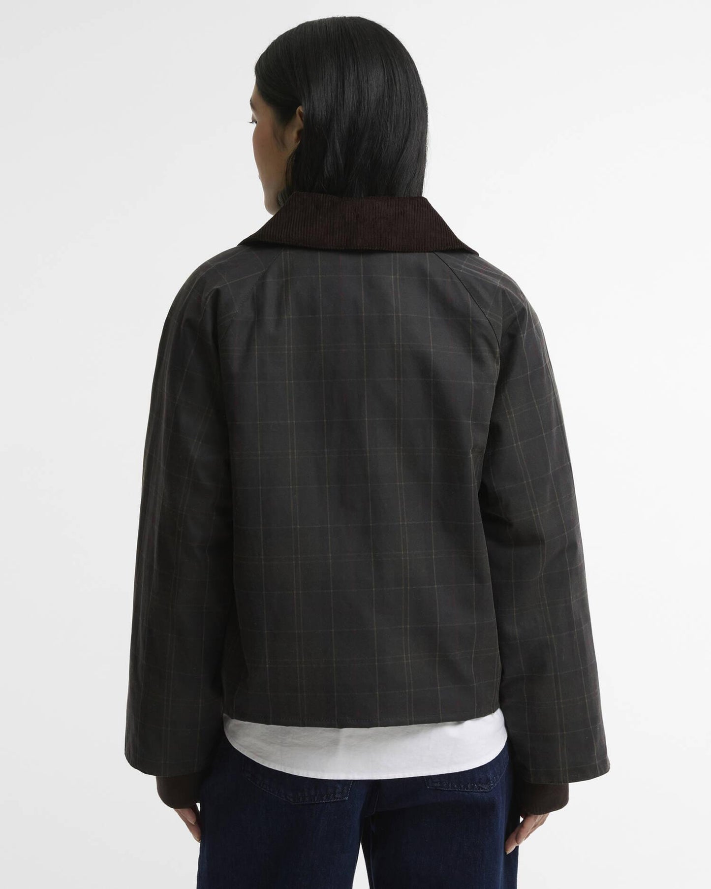 Barbour Arlene rutete vokset jakke