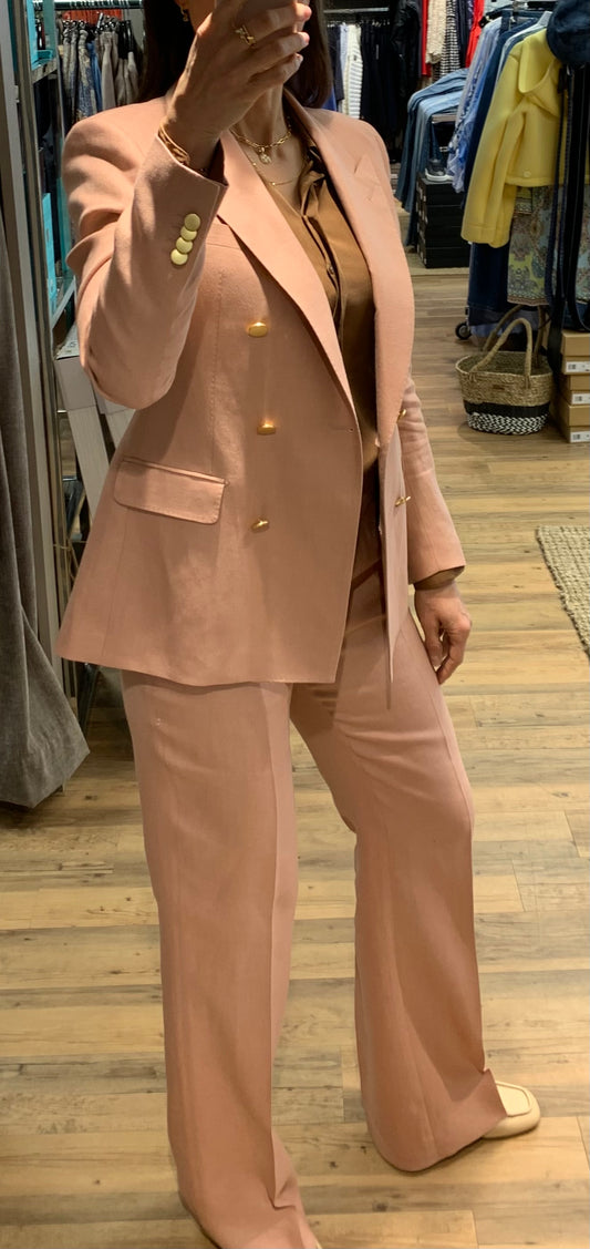 Tagliatore Ebony jakke & bukse i lin Rosa - ZhosLaila