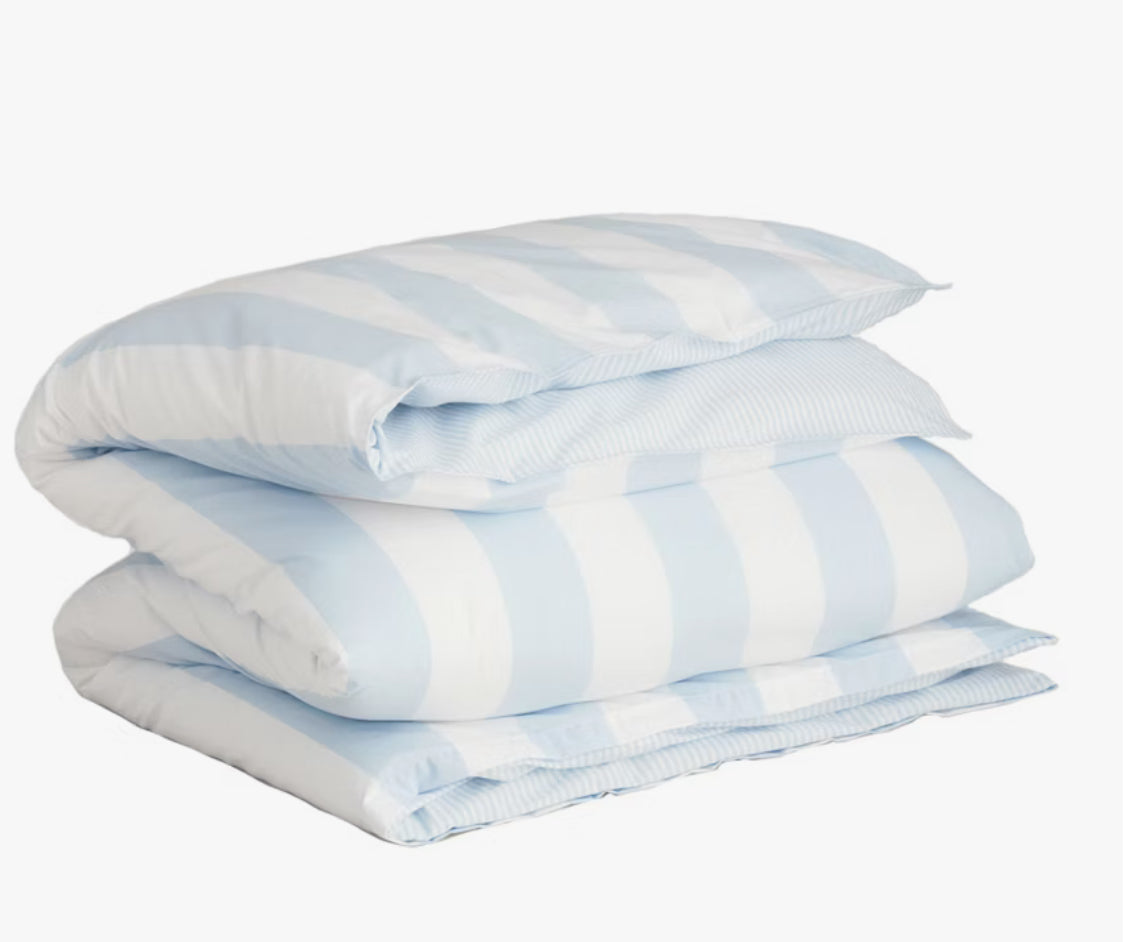 Percale stripe single duvet 140x200 - ZhosLaila