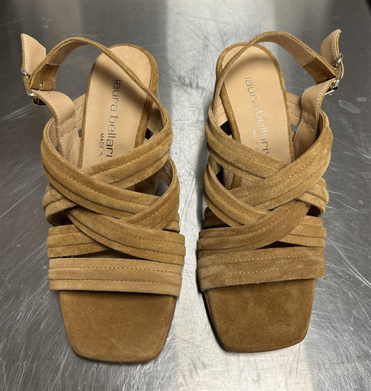 Sandal med hel Camel