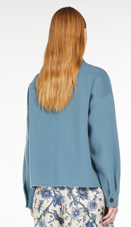 Max Mara Weekend Emiro Ull shacket Lyseblå - ZhosLaila