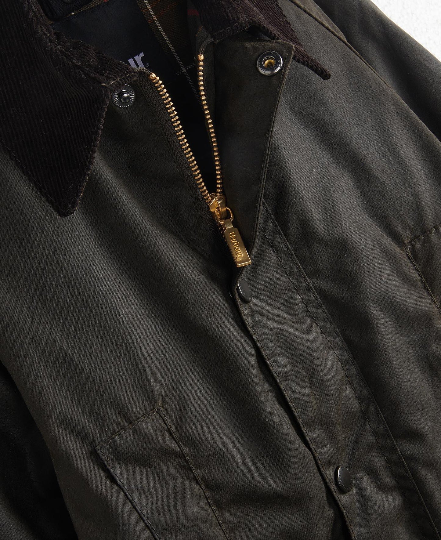 Barbour Classic Beaufort vokset jakke Herre Oliven - ZhosLaila