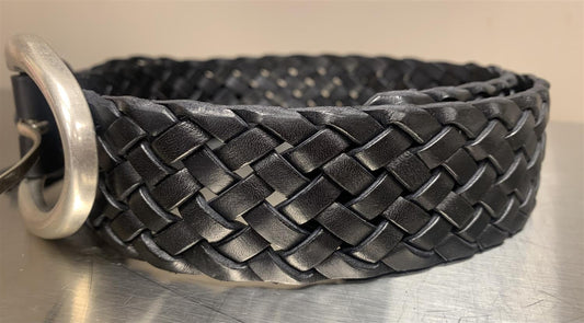 Orciani Flettet skinnbelte 3,5cm Sort - ZhosLaila