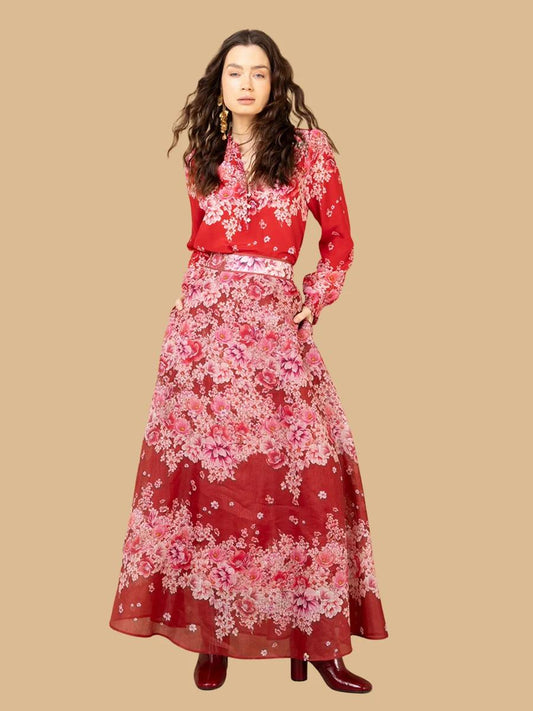 Hale Bob Baylor skjørt Rødt - ZhosLaila