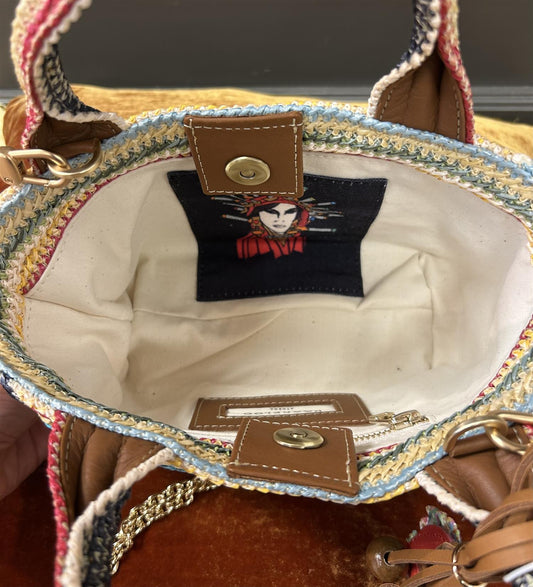 Kooreloo Den sjarmerende mini-vesken Raffia