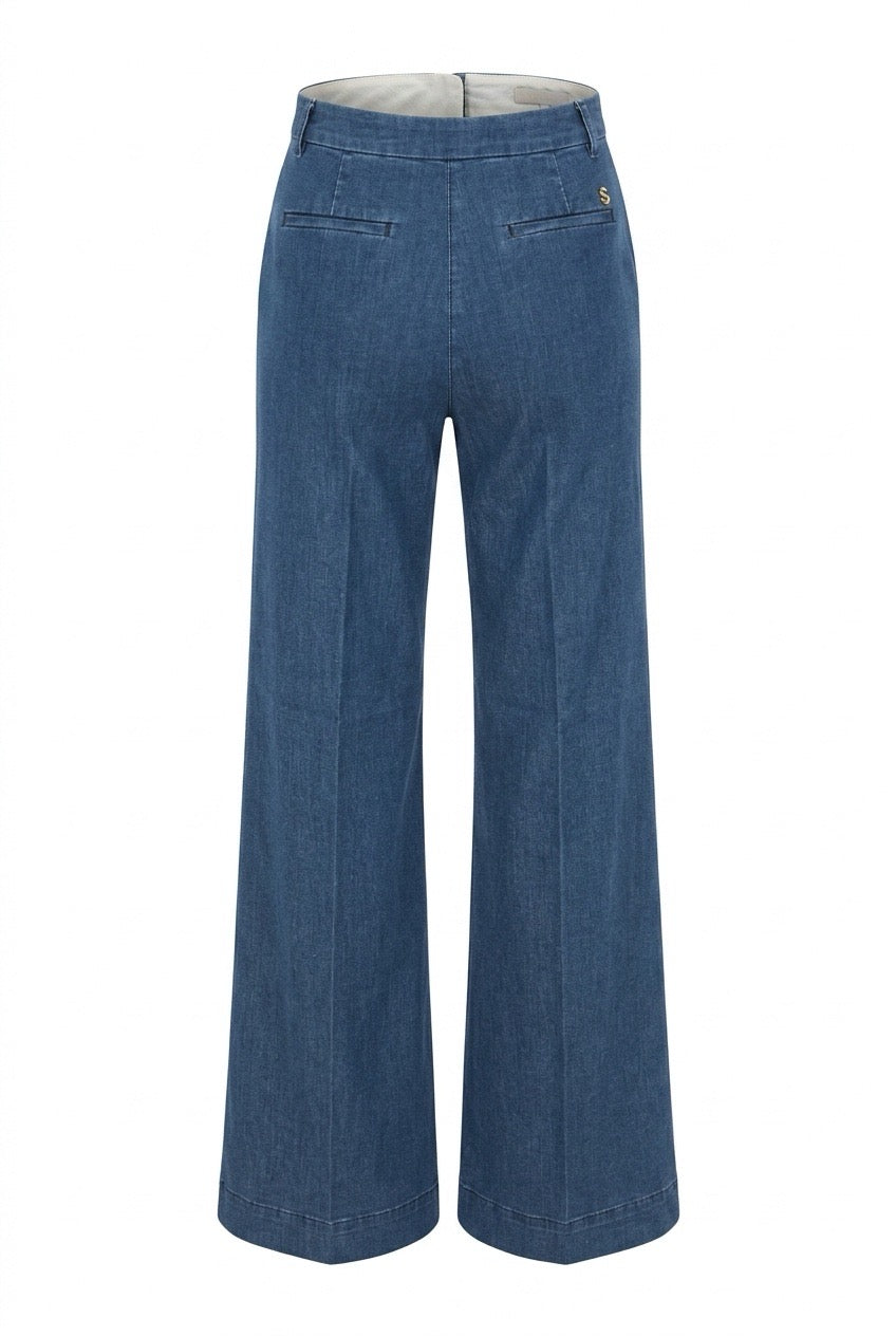 Shaft Flare Denim silk stretch