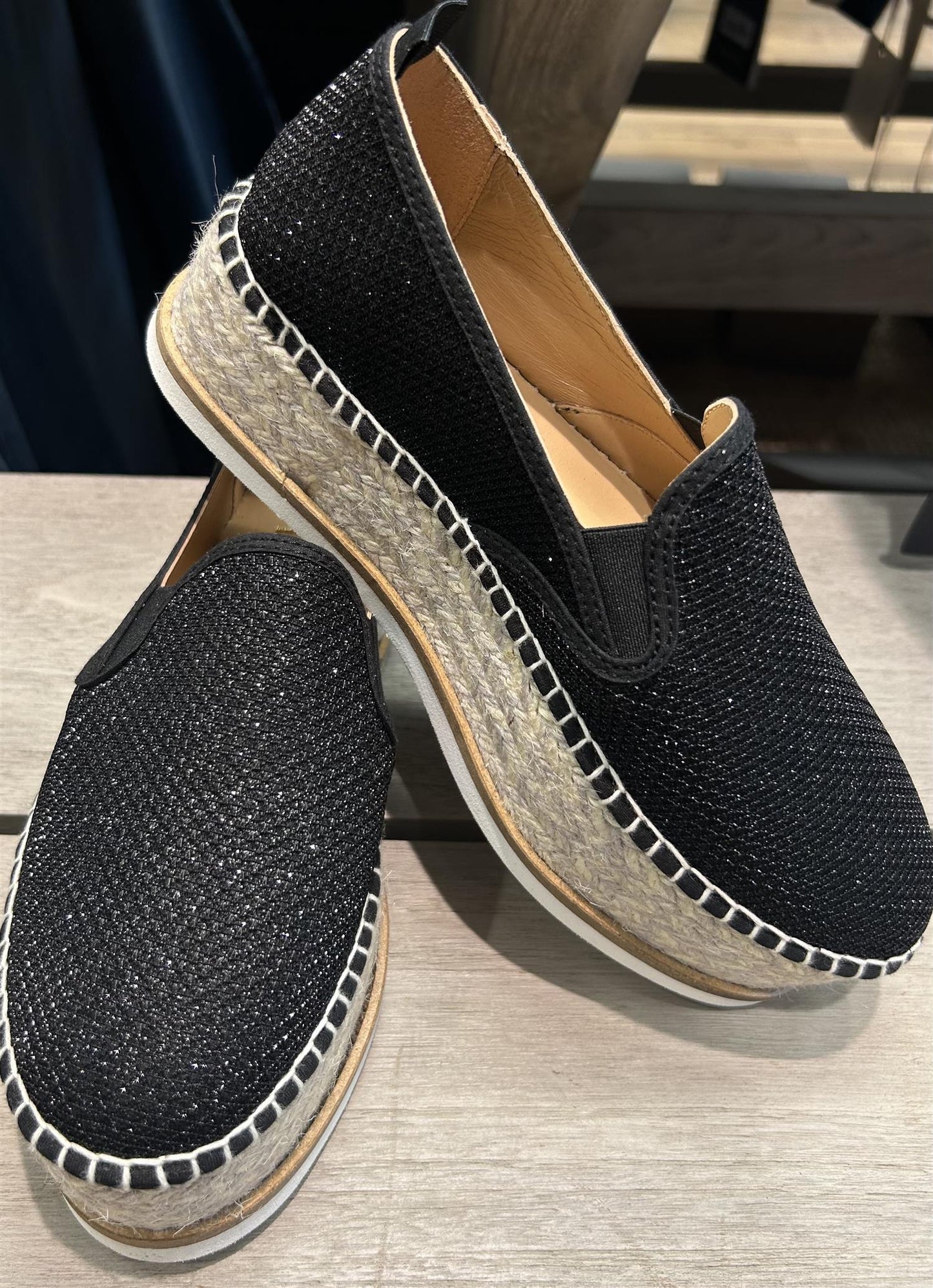 Gaimo Glimmer Espadrillos Sort - ZhosLaila