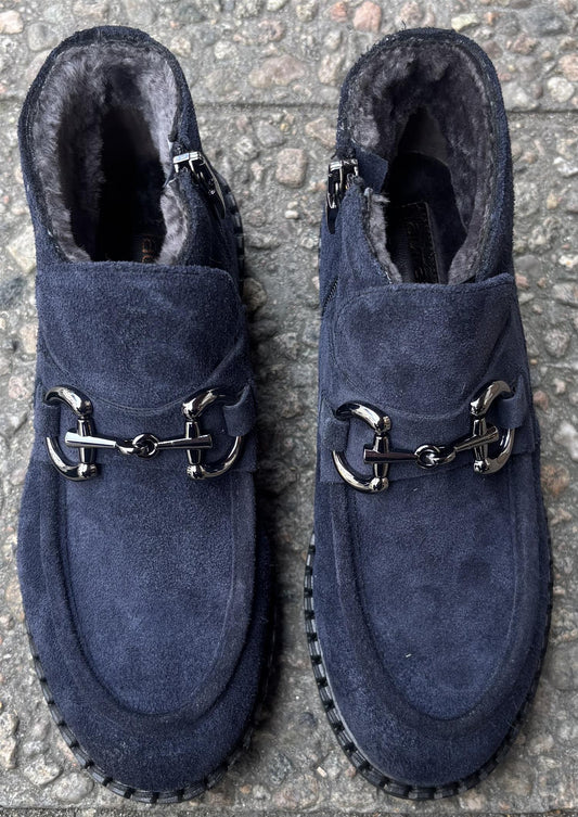 Laura Bellariva London skolett med ullfòr Mørkeblå - ZhosLaila