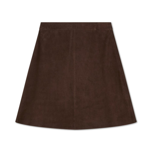 Busnel Alianne semsket skjørt Espresso - ZhosLaila