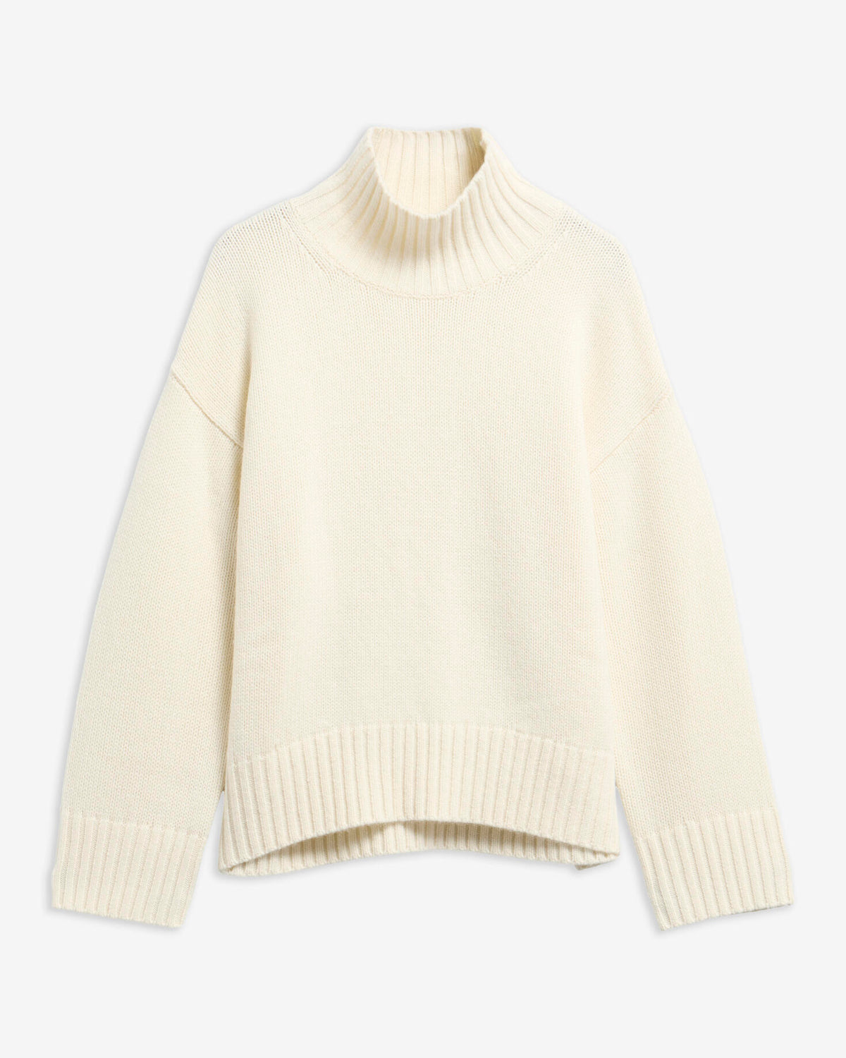 Barbour Woodhouse genser i kashmirblanding med trakthals Off-White