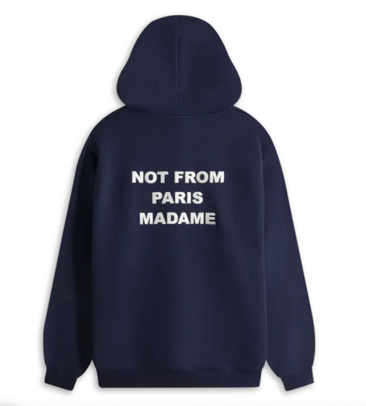 Le Hoodie Slogan hettegenser Mørkeblå
