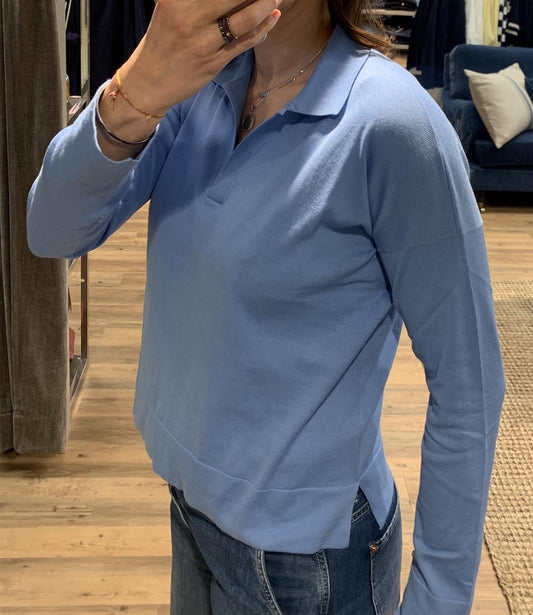 Gran Sasso Polo genser lyseblå - ZhosLaila