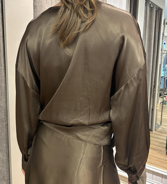 Viveh Suhail topp Mørkebrun - ZhosLaila