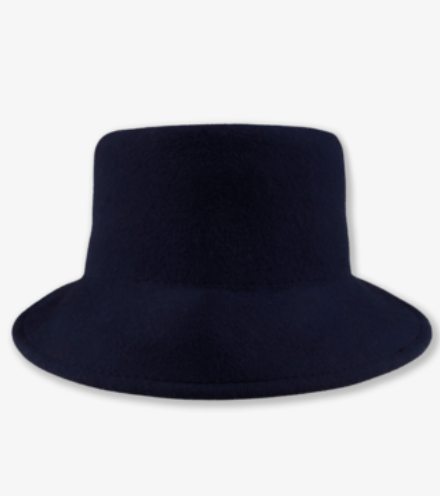 Blå bøttehatt i ull - ZhosLaila