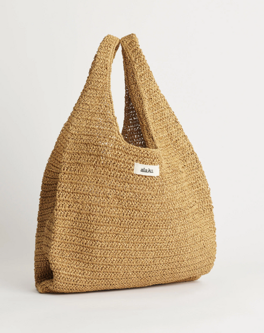Aiayu Sophia strå bag 28x42cm Natur - ZhosLaila