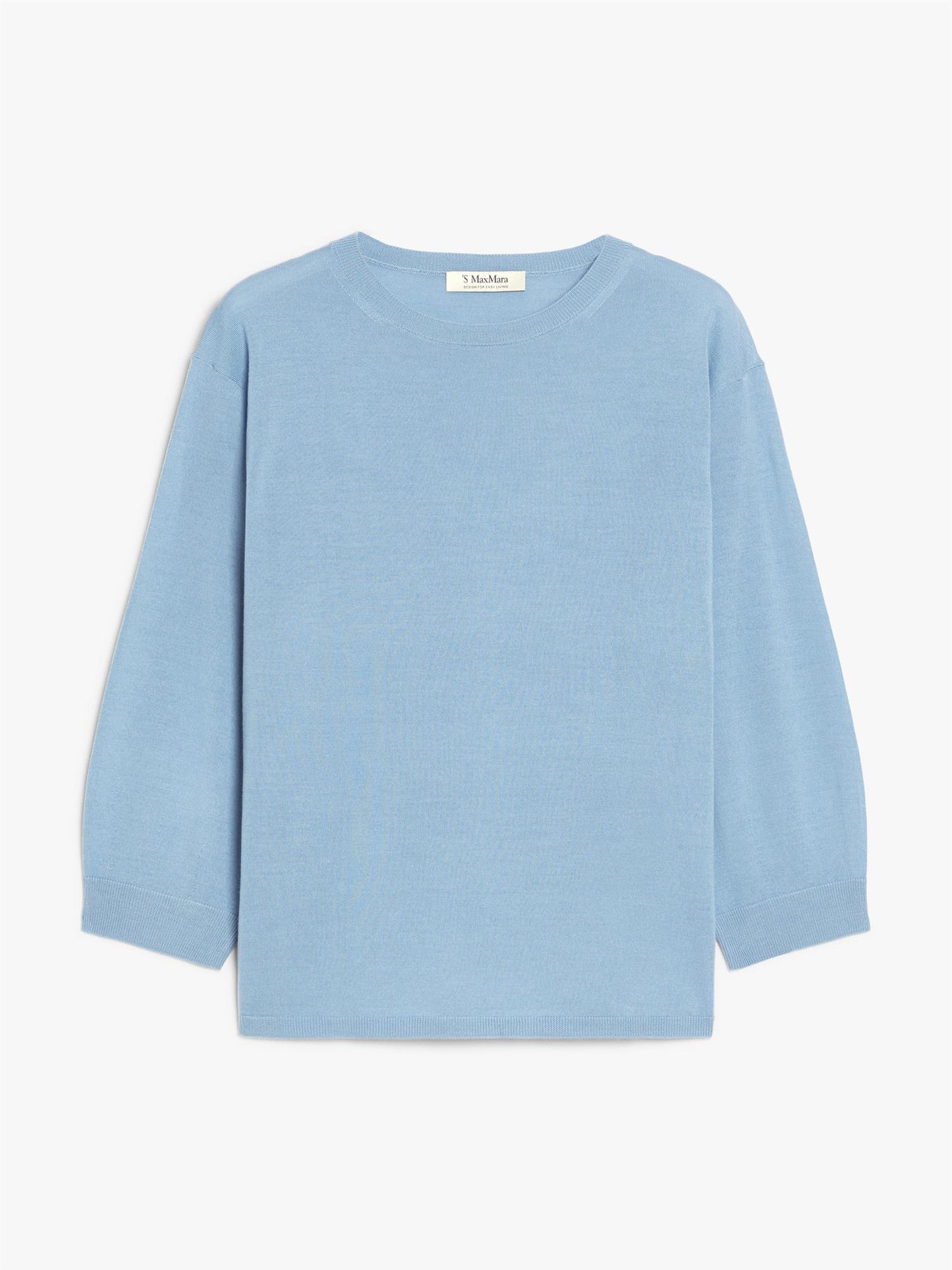 Max Mara Amico Lett genser i ullgarn Lyseblå