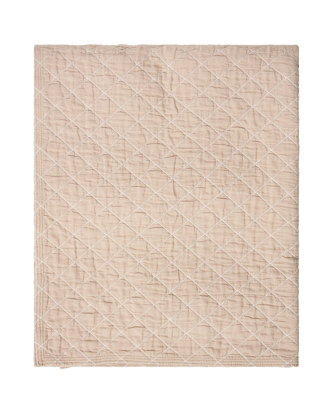 Lexington Home Jacquard sengeteppe i økologisk bomull Beige 160x240cm