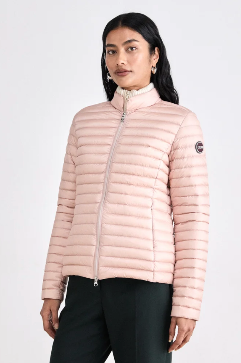 Colmar polstret dunjakke med krage Pudder Rosa - ZhosLaila