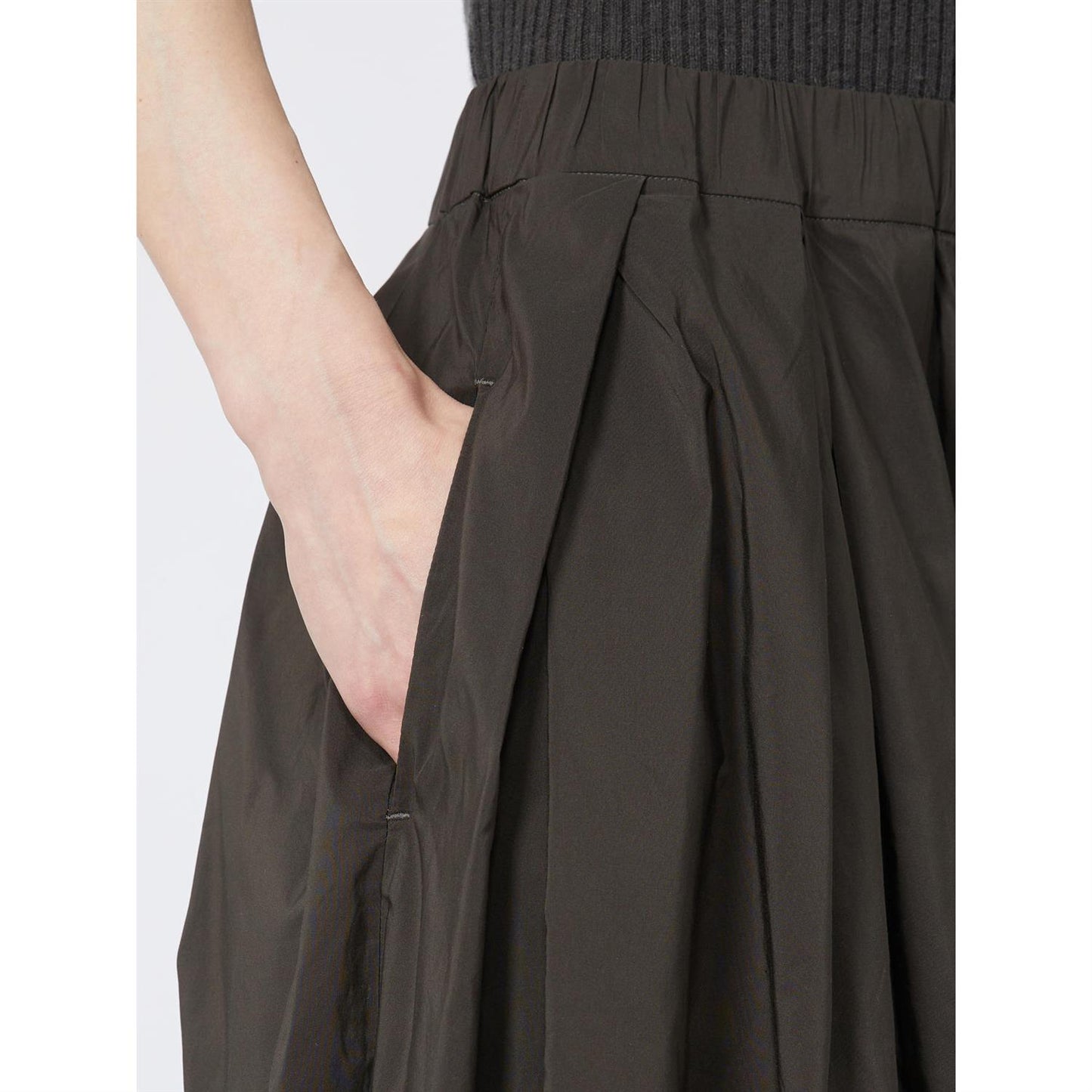 Max Mara Aloe Bomullsskjørt i mikrofiber Brun - ZhosLaila