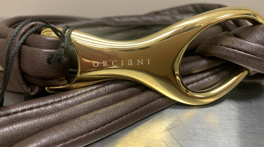 Orciani Nappa B knytet skinnbelte 1,3cm Brun - ZhosLaila