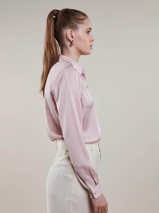 Stenstrøms Susan Lyserosa silkeskjorte - ZhosLaila